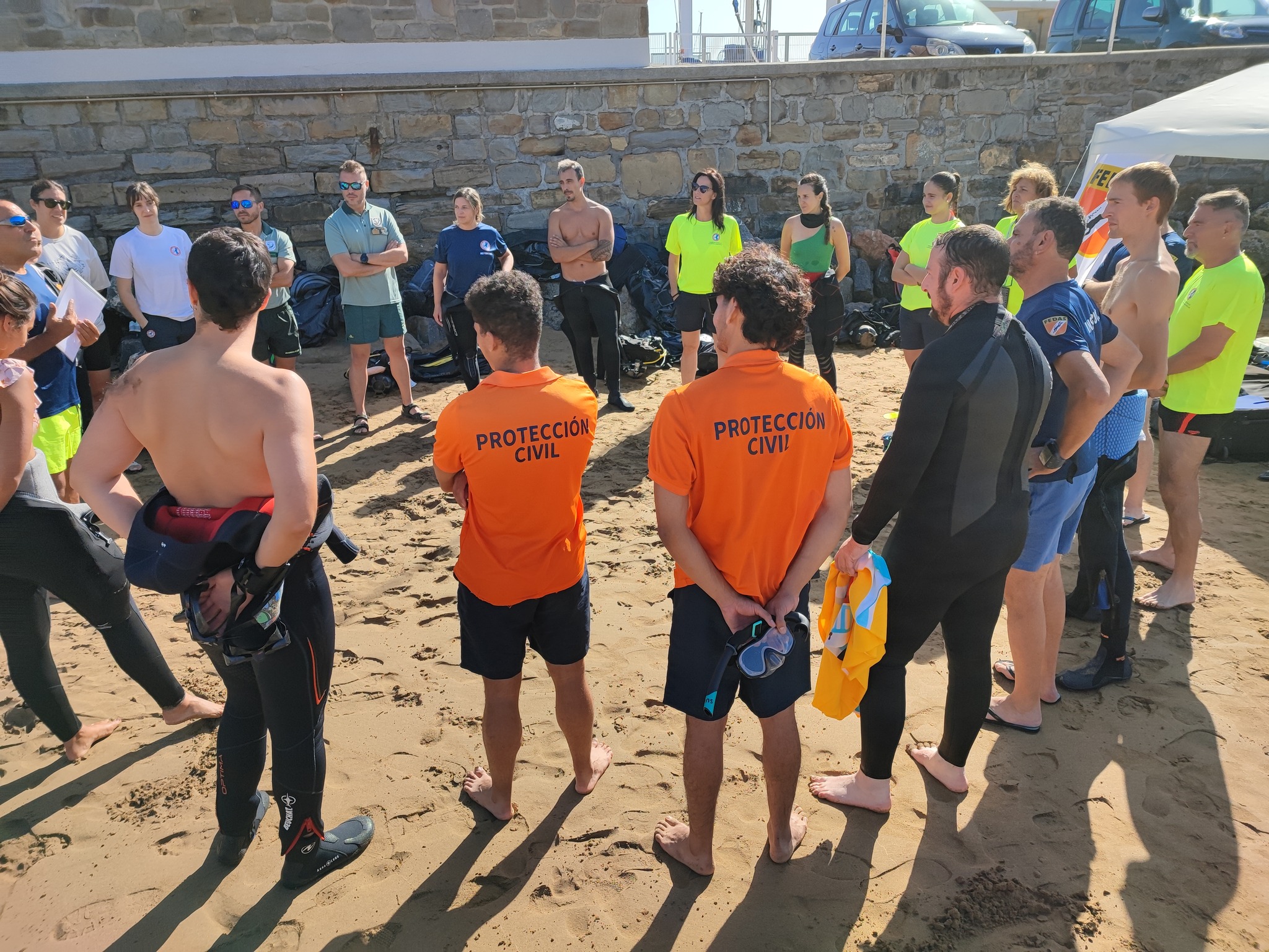 Bautizo de buceo con COCEMFE en Getaria